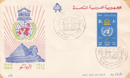 Cairo Unesco 1964 First Day - Storia Postale