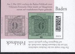 BRD  Block 90, Postfrisch **, Tag Der Briefmarke: Baden-Fehldruck, 2022 - 2021-…