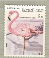 Laos 1986, Bird, Birds, 1v, MNH** (Split From Set Of 7v) - Fenicotteri