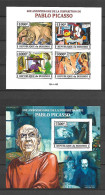 Burundi 2013 Art - Paintings - Pablo Picasso - 2 IMPERFORATE MS MNH - Nuevos