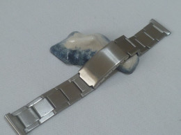 Vintage ! All Stainless Steel Watch Band Bracelet Lug 19/20 Mm (#50) - Horloge: Zakhorloge