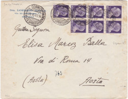 ITALIA - Luogotenenza - GENOVA - BUSTA - ESPRESSI -  ING. LORENNZO BALLA - VIAGGIATA PER AOSTA- 1945 - Poststempel