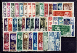 AEF - LOT TP N°34/43 - 45/47 - 49/51 - 53/54 - 57/62 - 70/71 - 77/86 - 90/91 - XX MNH TTB - Unused Stamps