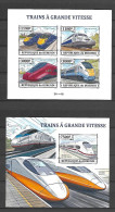 Burundi 2013 High Speed Trains - 2 IMPERFORATE MS MNH - Nuevos