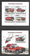 Burundi 2013 Fire Engines - 2 IMPERFORATE MS MNH - Nuevos