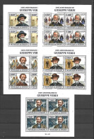 Burundi 2013 Guiseppe Verdi - 5 MS With 4 Sets MNH - Nuevos