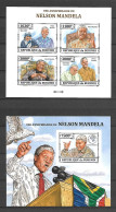 Burundi 2013 Nelson Mandela - 2 IMPERFORATE MS MNH - Nuevos