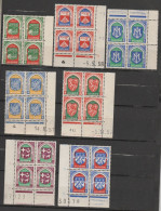 Année 1956-N°337/337F Neufs**MNH : Armoiries Des Villes (7 Valeurs) : En Bloc De 4 - Neufs