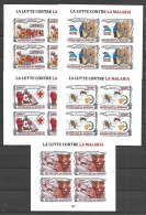 Burundi 2013 Fight Against Malaria - 5 MS With 4 IMPERFORATE Sets MNH - Nuevos