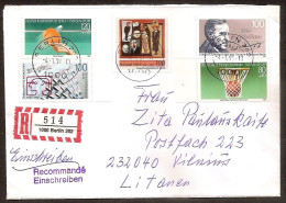 Germany●Berlin 1991 Januar●Deutsche Bundespost Berlin●R-Brief 1000 Berlin 202-Lithuania - Covers & Documents