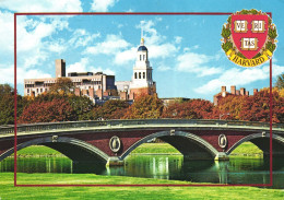 CAMBRIDGE, ENGLAND, HARVARD UNIVERSITY, ARCHITECTURE, BRIDGE, TOWER, EMBLEM, UNITED KINGDOM POSTCARD - Cambridge