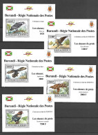 Burundi 2013 Birds Of Prey - 5 MS MNH - Nuevos