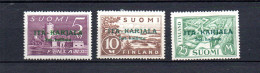 Eastern-Carelia (Finland) 1941 Set Overprinted Stamps (Michel 13/15) MLH - Neufs