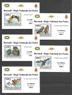 Burundi 2013 Birds - Owls - 5 MS MNH - Nuevos