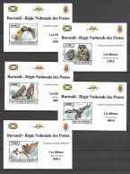 Burundi 2013 Birds - Owls - 5 IMPERFORATE MS MNH - Nuevos