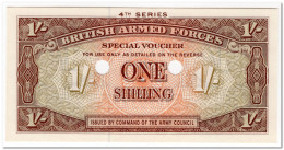 BRITISH ARMED FORCES,1 SHILLING,CANCELLED,1962,P.M32b,UNC - British Armed Forces & Special Vouchers