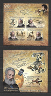 Burundi 2012 Alexander Graham Bell - 2 IMPERFORATE MS MNH - Nuevos