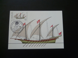 Carte Maximum Card Bateau Ship Philatelia Hannover Malte Malta 1982 - Malta