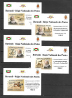 Burundi 2012 Alexander Graham Bell - 5 IMPERFORATE MS MNH - Nuevos