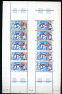 AB1-1 TAAF N° 62 ** En Feuille De 10 + Coin Daté Cote 125 Euros.   A Saisir !!! - Unused Stamps