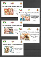 Burundi 2012 Marilyn Monroe - 5 IMPERFORATE MS MNH - Nuevos