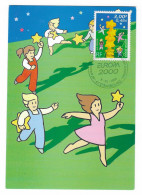 Frankreich  2000  Mi.Nr. 3468 , EUROPA CEPT Kinder Bauen Sternenturm - Maximum Card - Premier Jour Strasbourg 9-05-2000 - 2000