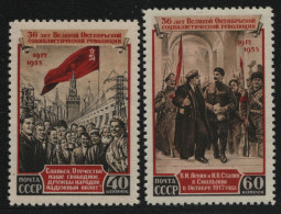 Russia / Sowjetunion 1953 - Mi-Nr. 1679-1680 ** - MNH - Oktoberrevolution (I) - Neufs