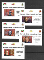 Burundi 2012 George Carlin - 5 MS MNH - Nuevos