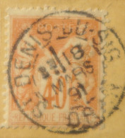 LP3036/375 - FRANCE - SAGE TYPE I N°70 (sur Fragment) Avec CàD De SAINT DENIS DU SIG (ORAN / ALGERIE) Du 8 MARS 1891 - 1876-1878 Sage (Tipo I)