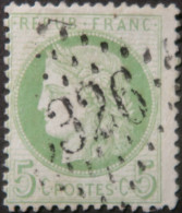 LP3036/380 - FRANCE - CERES N°53a Vert Sur Blanc - GC 326 (RARE) : LA BARRE-DES-CEVENNES (Lozère) >>>>>>>>INDICE 18 - 1871-1875 Cérès
