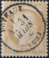 LP3036/381 - FRANCE - CERES N°55 Bistre Jaune - CàD De PUTEAUX (Seine) Du 31 MARS 1876 - 1871-1875 Cérès