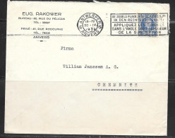 1934 1F King Albert On Carte Postale To Czechoslovakia - Brieven En Documenten