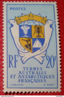 TAAF 1959 Definitive / Coat Of Arms 20F 1v ** Mnh .............. CL1-6-1b - Nuevos
