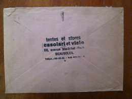 Tampon Casorali Et Viale Beausoleil Stores Tentes Flamme Principauté De Monaco 1970 F49 - Postmarks