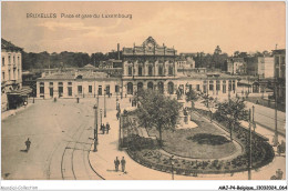 AMJP4-0242-BELGIQUE - BRUXELLES - Place Et Gare Du Luxembourg - Cercanías, Ferrocarril