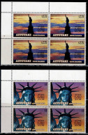 AITUTAKI 1986 100 YEARS OF THE STATUE OF LIBERTY NEW YORK BLOCK OF 4 MI No 584-5 MNH VF!! - Aitutaki