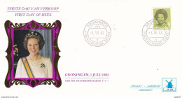 Netherlands Pays Bas 1982 - FDC W55- Beatrix 4 Gld - Lettres & Documents