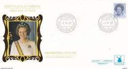 Netherlands Pays Bas 1982 - FDC W55- Beatrix 3 Gld - Lettres & Documents