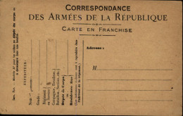 1918  C P  Correspondance Des Armées De La République  Non Circulée - Briefe U. Dokumente