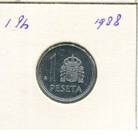 1 PESETA 1988 SPANIEN SPAIN Münze #AR825.D.A - 1 Peseta