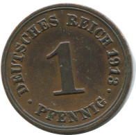 1 PFENNIG 1913 F DEUTSCHLAND Münze GERMANY #AE580.D.A - 1 Pfennig