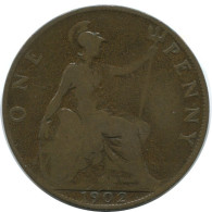 PENNY 1902 UK GBAN BRETAÑA GREAT BRITAIN Moneda #AG857.1.E.A - D. 1 Penny