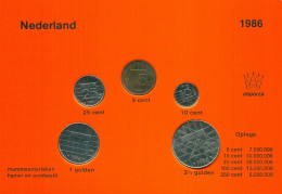 NÉERLANDAIS NETHERLANDS 1986 MINT SET 5 Pièce #SET1023.7.F.A - Nieuwe Sets & Testkits