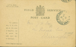 Guerre 14 Field Service Post Card CAD Army Post Office 17 AU 1917 A.F.A 2042 - Covers & Documents