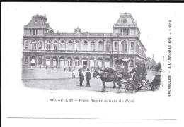 BRUXELLES - Place Rogier Et Gare Du Nord - Cercanías, Ferrocarril