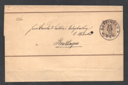 WUERTTEMBERG - 1890, Streifband Mi. S 7 Mit K1 "GOEPPINGEN" (A2556) - Interi Postali