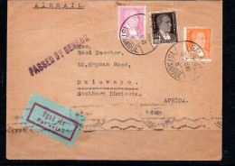 TURKEY - 1940 - CENSORED  AIRMAIL COVER GALATA TO BULAWAYO  SOUTHENR RHODESIA - Covers & Documents