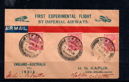 INDIA - 1931 -IMPERIAL AIRWAYS EXPERIMENTAL FLIGHT DELHI TO CALCUTTA  VIA LONDON /  DARWIN FLIGHT - 1911-35 King George V