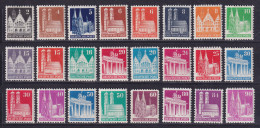 Bizone 1948 Bautenserie Kleinf. Pfg-Werte  Mi.-Nr. 73-96, 24 Wte. Postfrisch ** - Postfris