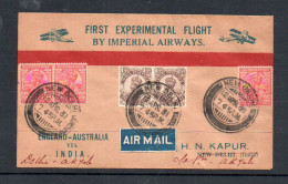 INDIA - 1931 -IMPERIAL AIRWAYS EXPERIMENTAL FLIGHT DELHI TO AKYAB   VIA LONDON /  DARWIN FLIGHT - 1911-35  George V